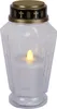 LED Grablicht Serene - Grabkerze - flackernde warmweiße LED - H: 15,5cm - weiß/gold Produktbild-Vorschau