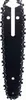 A black chainsaw guide bar with a chain attached, isolated on a white background. Náhľad obrázku produktu