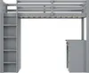 Sweiko Lit mezzanine 90 X 200 cm avec armoires de rangement Voir les images du produit 11