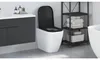 vidaXL Sedile per WC Nero 47,5 x 35 x 3,6 cm Duroplast Anteprima dell’immagine prodotto 4
