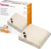 A product box for a Beurer heated underblanket, with the underblanket itself shown folded in the foreground. Produktbild-Vorschau