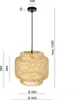 A diagram showing the dimensions of a pendant lamp. Anteprima dell’immagine prodotto