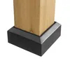 Close-up of the base of a wooden post with a black protective cap. Náhled obrázku produktu