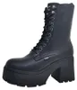 Buffalo Mila Lace Up Mid Damenschuhe Schnürstiefel Schwarz Produktbild-Vorschau 1