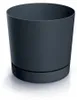 Vaso in plastica color antracite con base 13 cm Tubo Anteprima dell’immagine prodotto 2
