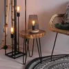 Tischlampen - 15 x 23 cm - Braun - Schwarz - Metall - Holz Produktbild-Vorschau 4