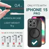 MagSafe Hülle Hybrid für iPhone 15 Pro Frosted Hard Case Produktbild-Vorschau 4