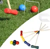 JOIEYOU Jeu de croquet Set de croquet en bois pour 4 Voir les images du produit 1
