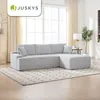 Juskys Sofa Coredo - Hellgrau, moderne Couch aus Cord mit Produktbild-Vorschau 7