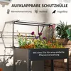 Outsunny Hochbeet mit Abdeckung, erhöhtes Kräuterbeet mit Produktbild-Vorschau 4