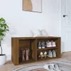 Schuhregal Braun Eichen-Optik 100x35x45 cm Holzwerkstoff Produktbild-Vorschau 2