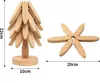 Holzuntersetzer für heiße Gerichte, Baumform, 4er Set + Produktbild-Vorschau 2