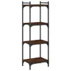 Libreria 4 ripiani effetto rovere marrone 40x30x120cm Anteprima dell’immagine prodotto 1