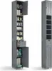 VOUNOT® Badezimmerschrank Hoch mit 2 Türen und 1 Schublade, Produktbild-Vorschau 1