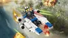 A LEGO U-Wing Microfighter in flight over a tropical beach, with explosions in the background. Náhľad obrázku produktu