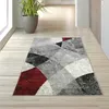 Teppich Rauten Design in rot grau Größe - 60 x 110 cm Produktbild-Vorschau 3