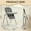 Hochstuhl Baby Klappbar 2 in 1 mit Rollen, Höhenverstellbar Produktbild-Vorschau 2