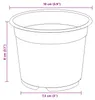 vidaXL Runder Blumentopf 50 stk. Schwarz Ø 10 x 8 cm Produktbild-Vorschau 8