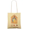 Mr. & Mrs. Panda Tote Bag Vogel Haus - Gelb Pastell - Produktbild-Vorschau 2