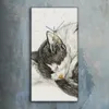Leinwand Wanduhr Wandkunst Uhr Geräuschlos 30x60 Zeichnung Produktbild-Vorschau 2