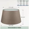 Wogati® Premium Lampenschirm E14/E27 Baumwolle | Braun / Produktbild-Vorschau 4