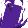A purple phone case is shown with purple liquid splashing around it. Produktbild-Vorschau