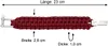 PEAQUE Survival Armband aus Paracord - Rot - verstellbarer Produktbild-Vorschau 2