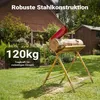 Pozinkovaný skladací kôň Wiltec, 88x71x96 cm, s držiakom na Náhľad obrázku produktu 7
