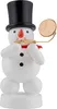 Schneemann Musikant mit Posaune (8cm) von Zenker Volkskunst Produktbild-Vorschau 2