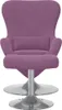 vidaXL Tabouret œuf avec repose-pieds en velours violet Voir les images du produit 4