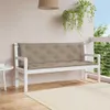 vidaXL Polštář na zahradní lavici Taupe 150x(50+50)x7 cm Náhled obrázku produktu 2