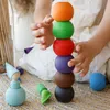 Montessori-Holzspielzeug Kleine Steckpuppen mit Hüten und Produktbild-Vorschau 6