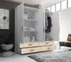 Kleiderschrank "Ivar" in Weiß Abs. Eiche Sonoma mit 4 Produktbild-Vorschau 4