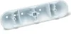 A white plastic component with internal supports and holes, viewed from a slightly elevated angle. Produktbild-Vorschau