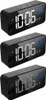 Three identical digital alarm clocks are stacked vertically against a white background. Podgląd zdjęcia produktu