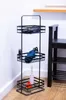 Półka łazienkowa stalowa czarna 75,5x24,4x17 cm 3 półki Podgląd zdjęcia produktu 2