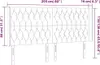 vidaXL Kopfteil mit Ohren Dunkelgrau 203x16x118/128 cm Samt Produktbild-Vorschau 8