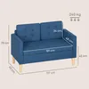 HOMCOM – dwuosobowa sofa, tapicerowana kanapa z schowkiem, Podgląd zdjęcia produktu 3