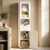 HOKEEPER Armoire haute de salle de bain blanche – Armoire Voir les images du produit 1