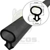 A black rubber seal with a diagram showing its dimensions. Produktbild-Vorschau