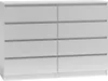 Komoda s 8 zásuvkami 140 cm WC skrinka príborník príborník Náhľad obrázku produktu 1
