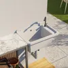 QLS Lavello in plastica 50x34 cm con sifone Bianco Garage Anteprima dell’immagine prodotto 2