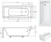 Badewanne MODERN 140x70 mit Füßen, mit Siphon (ohne Produktbild-Vorschau 2