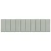 A light gray upholstered headboard is shown against a white background. Produktbild-Vorschau