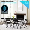 A folding table set up with chairs in a room, likely for an event. Produktbild-Vorschau