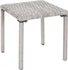 A gray wicker side table with four legs on a white background. Produktbild-Vorschau