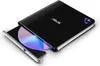 A black ASUS external DVD drive with a CD partially inserted. Produktbild-Vorschau
