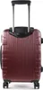 A burgundy suitcase with a telescopic handle and wheels, shown from the front. Produktbild-Vorschau