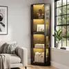 165 cm vysoká vitrína s LED osvetlením a 4-úrovňová vitrína Náhľad obrázku produktu 2