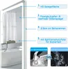 A mirror with various features highlighted by text labels and diagrams. Produktbild-Vorschau